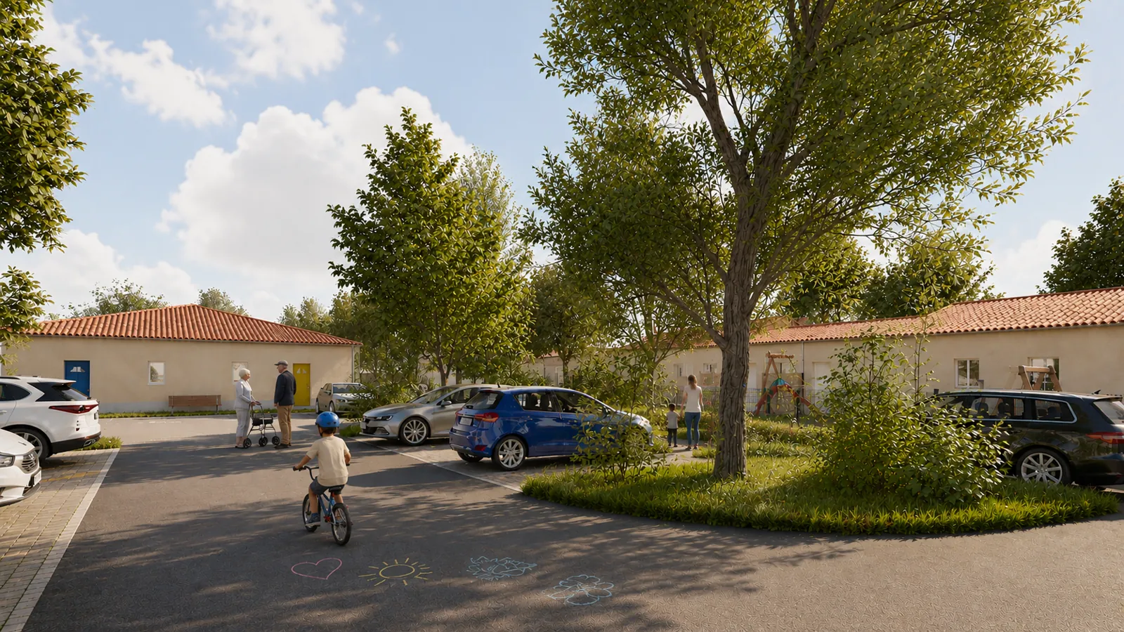 Projet résidentiel à Angliers : espaces communs et lieu de rencontre entre générations